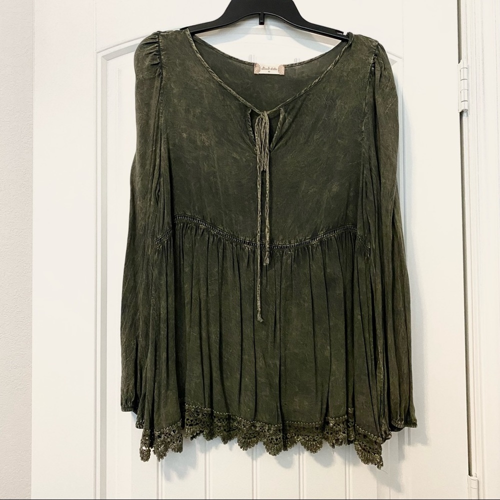 Altar’d State Crochet Peplum Top